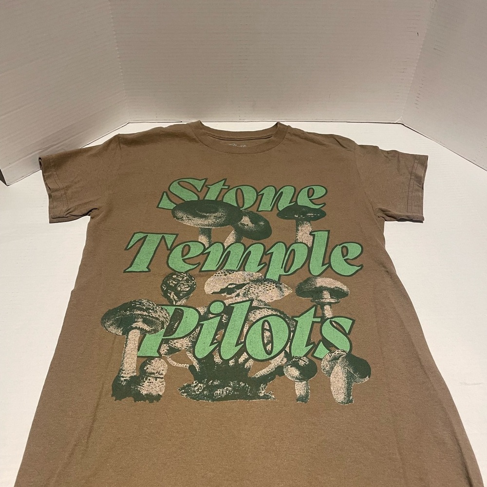 Forever 21 Brown Tee with Green Graphic
